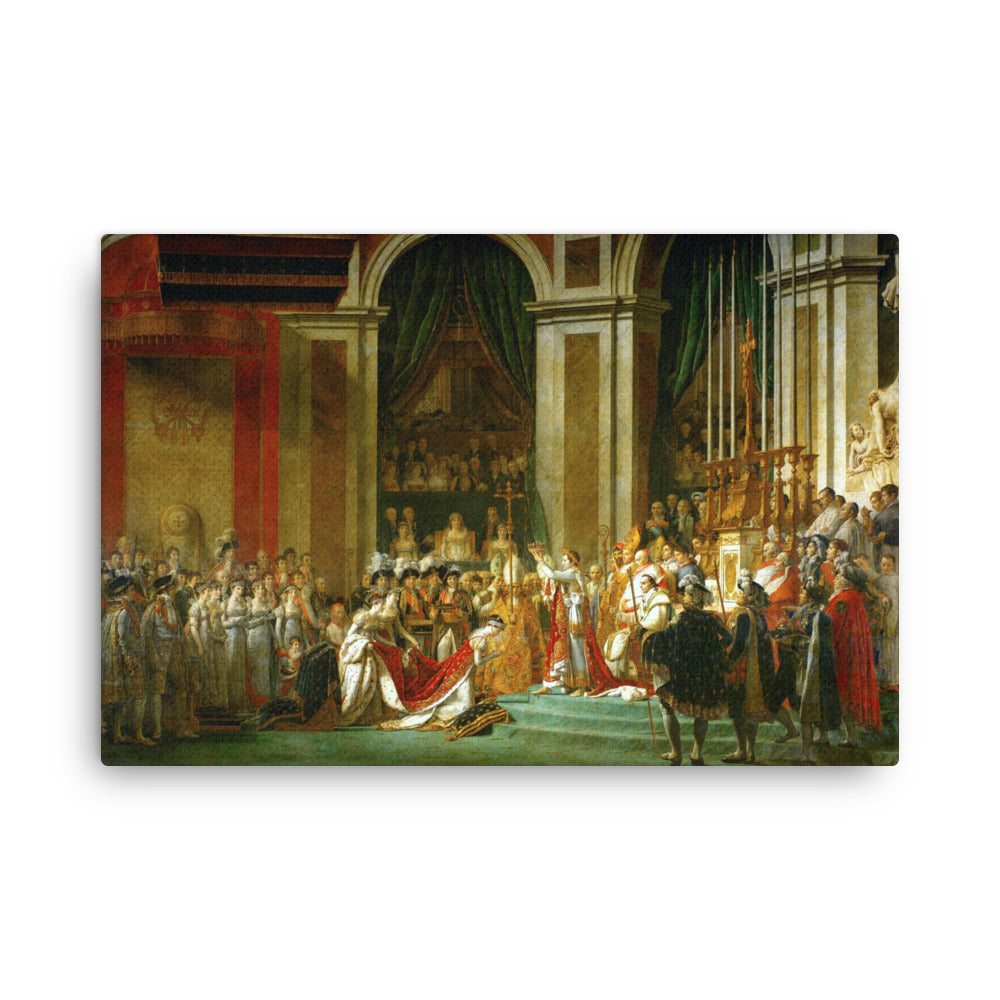Coronation scene with nobles and high elders and soldiers for french administration