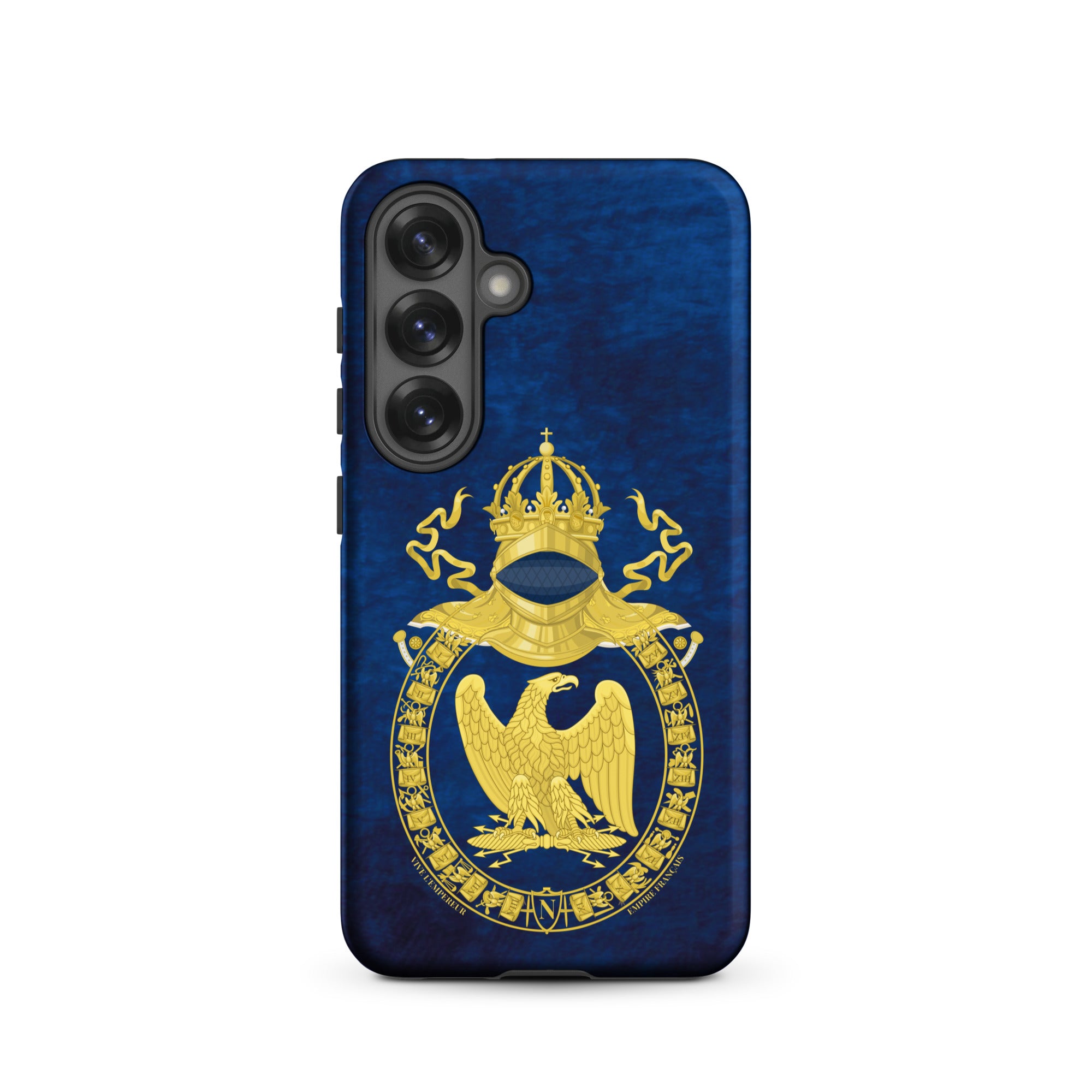 Phone case for Samsung Galax with Coat of Arms with gold emblem on a blue background