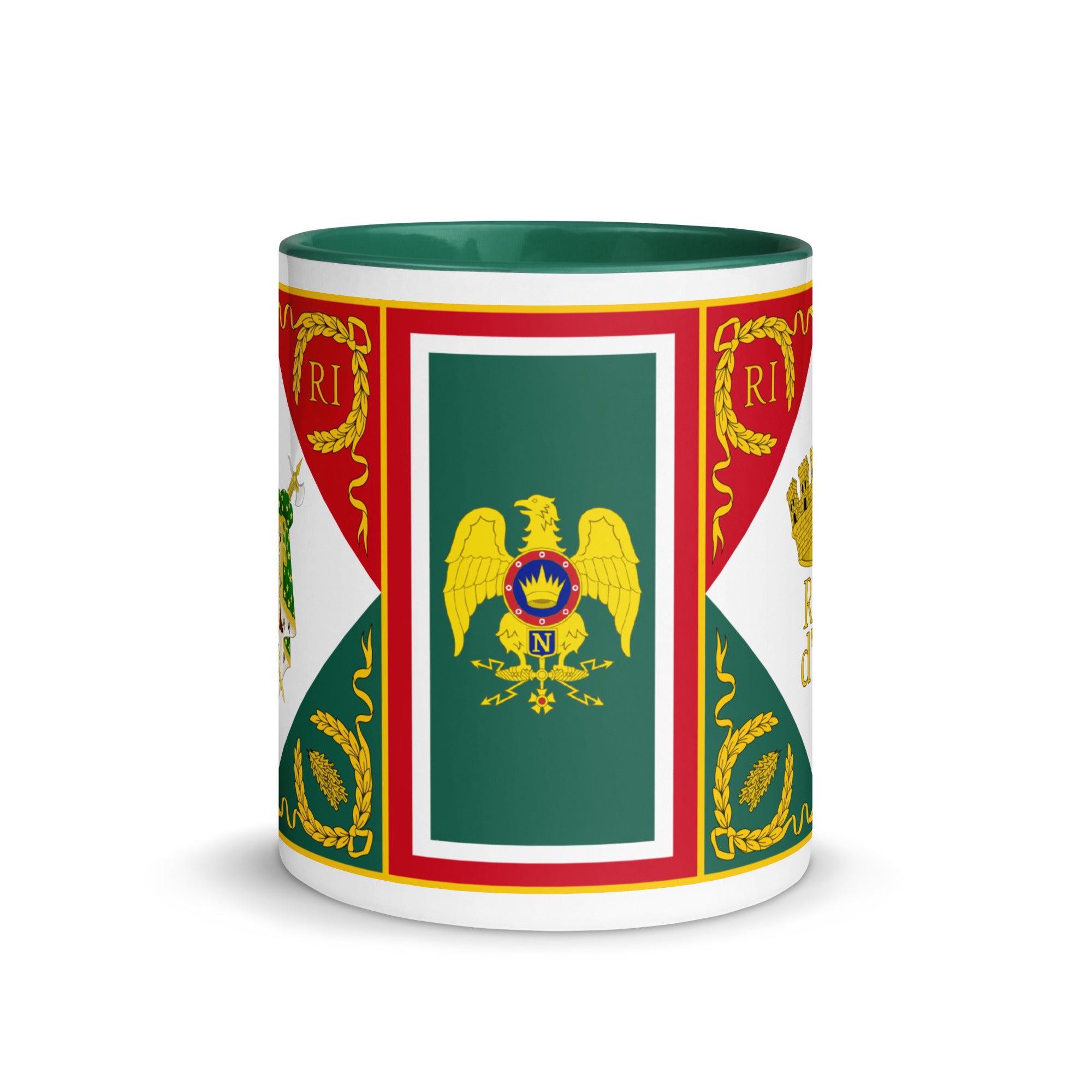 Mug front shot with eagle from the Flag of Napoleonic Kingdom of Italy