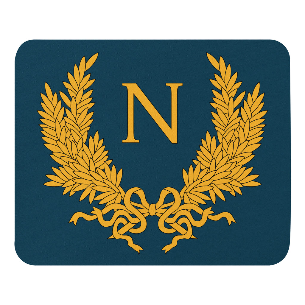 Napoleon mousepad with shining letter and laurel wreath