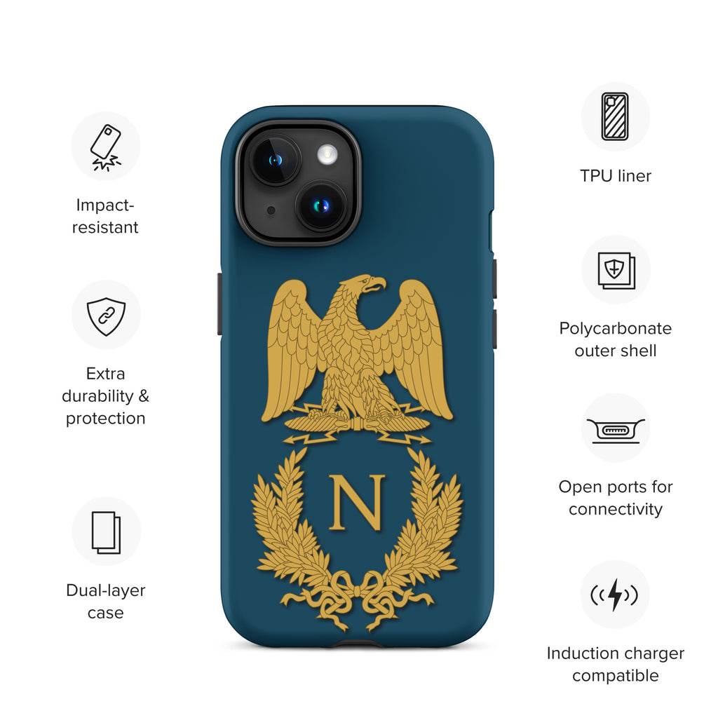 Iphone Case with the Napoleonic Eagle symbol of the history of France with technical specifics