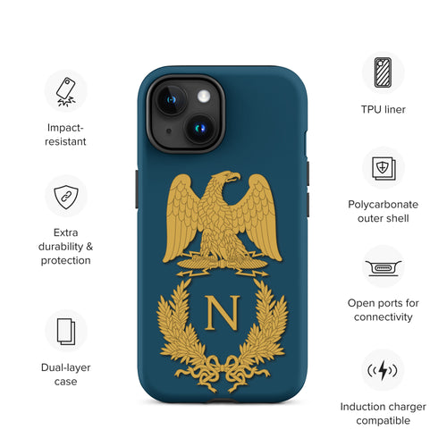 Iphone Case with the Napoleonic Eagle symbol of the history of France with technical specifics