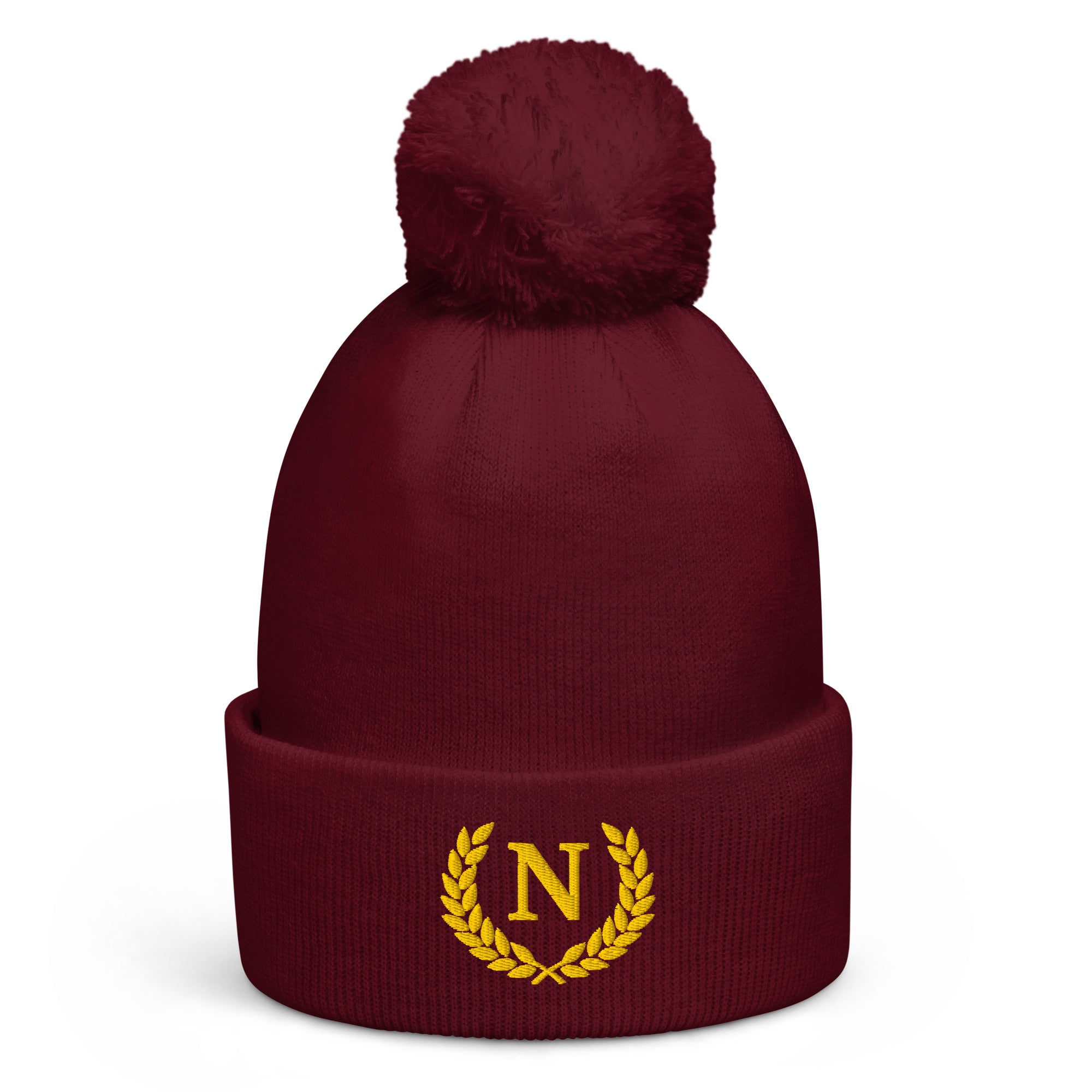 burgundy napoleonic beany hat