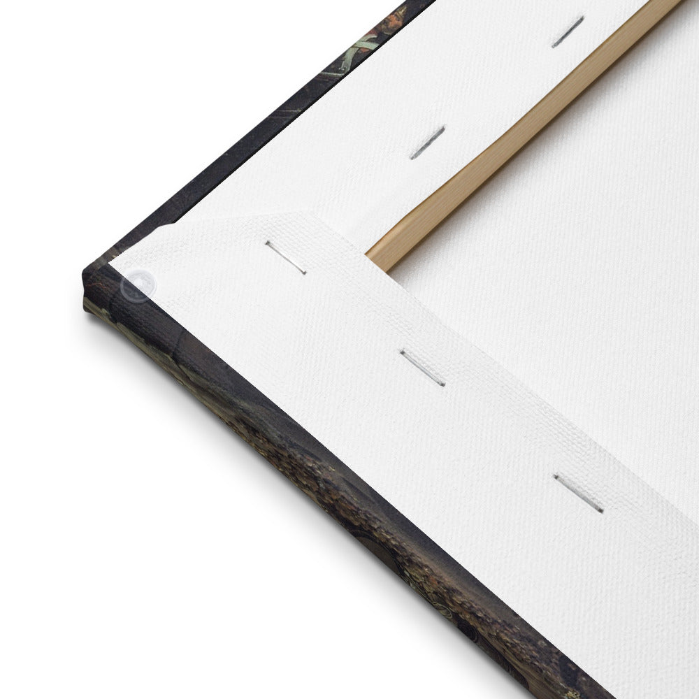 Close-up of a wooden picture frame corner on a white background