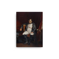Canvas print of a classical painting of a man sitting on a chair.