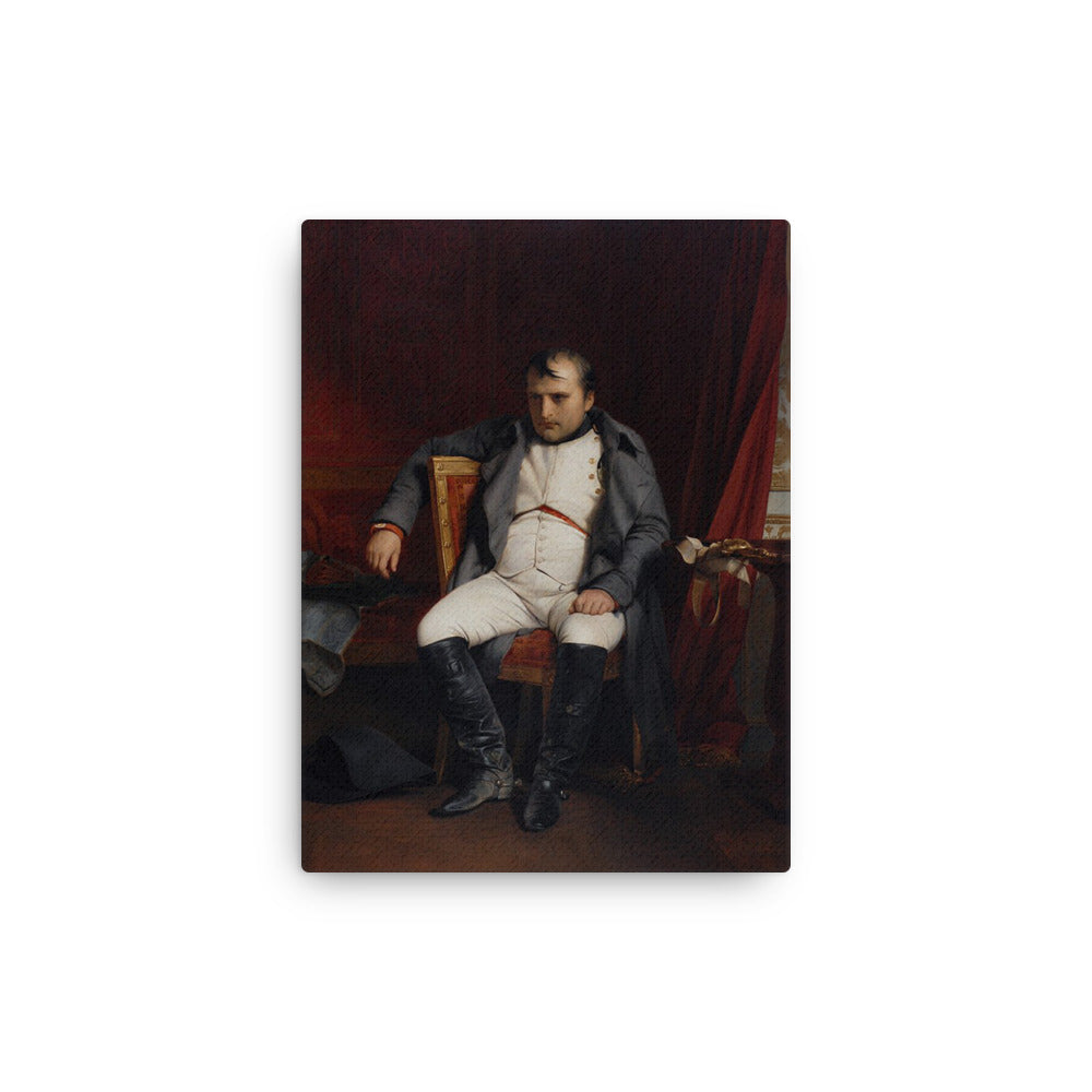 Canvas print of a classical painting of a man sitting on a chair.