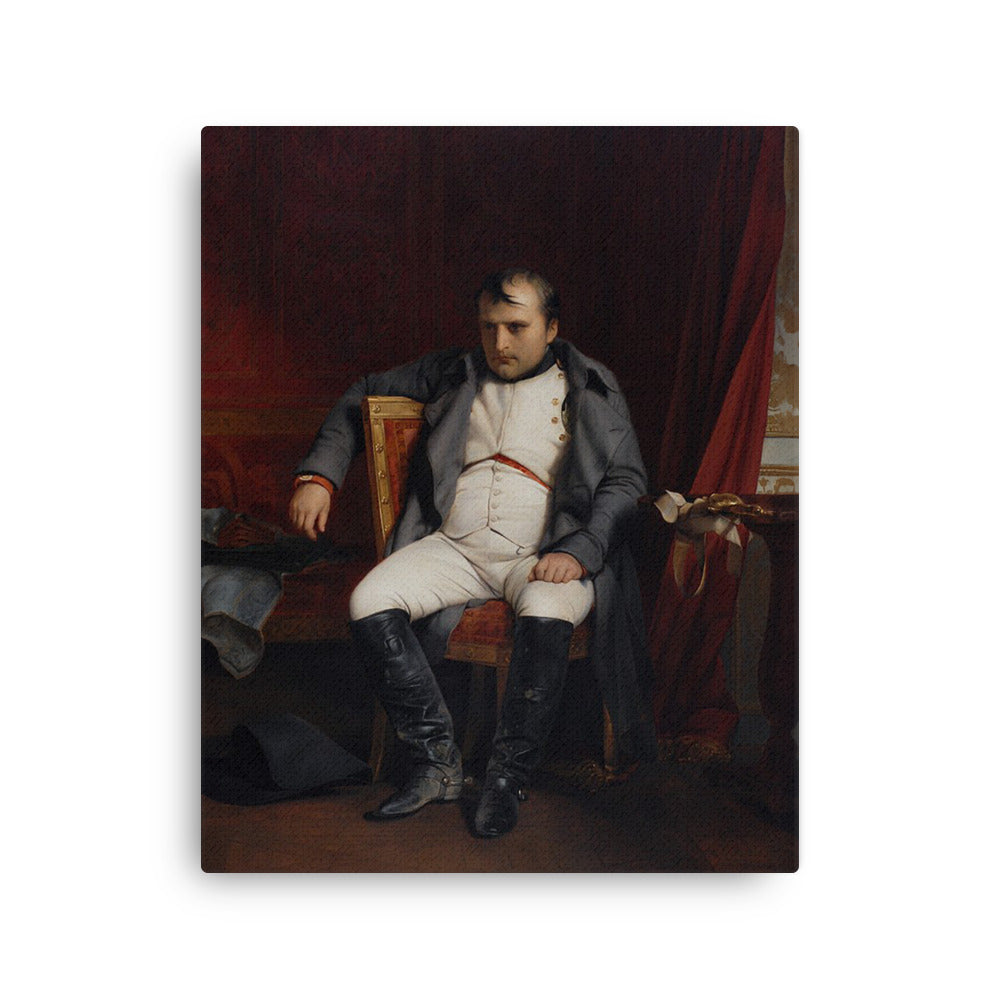 Canvas print of a historical portrait of a man in formal attire against a dark background.
