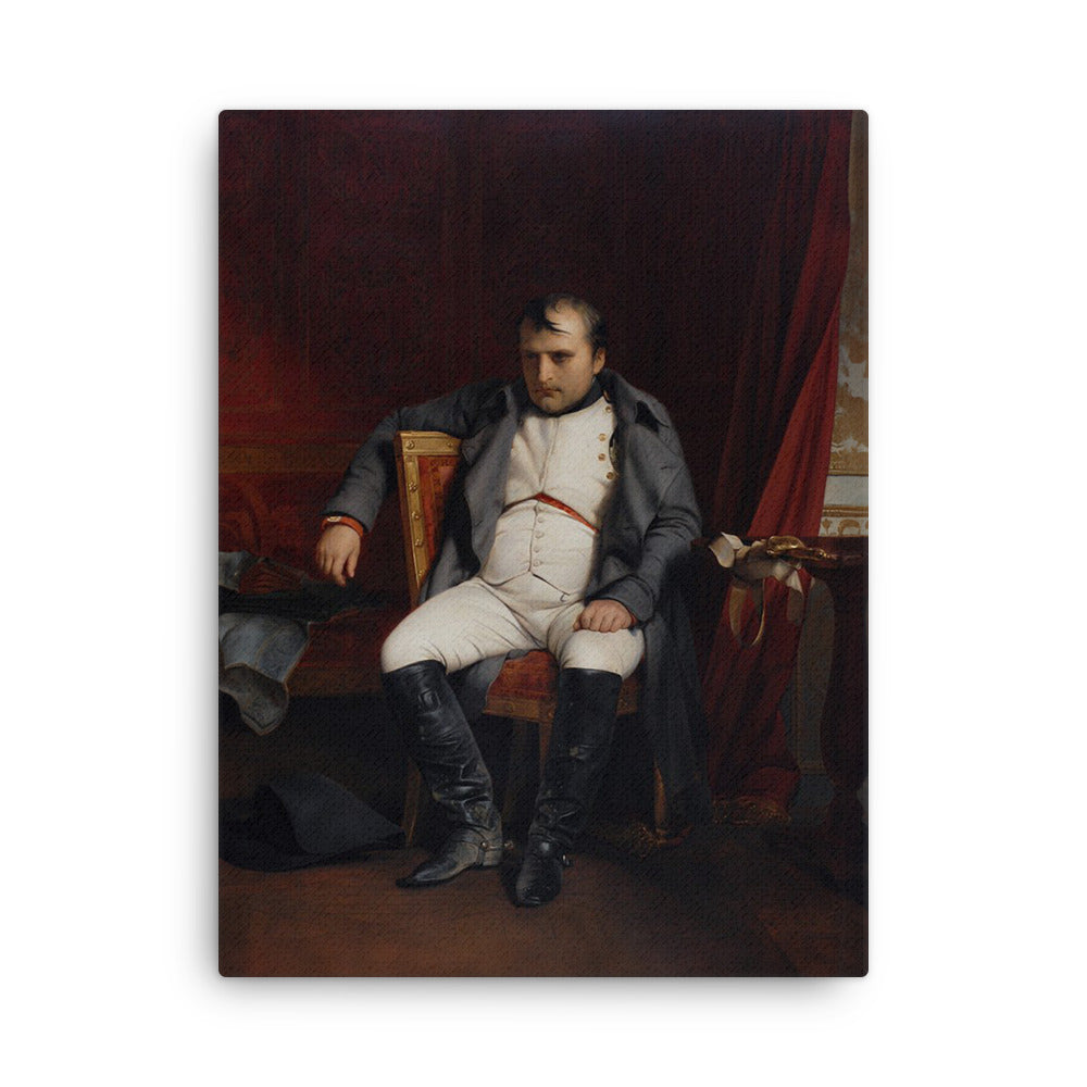 Canvas print of a historical portrait of a man in formal attire against a dark background.