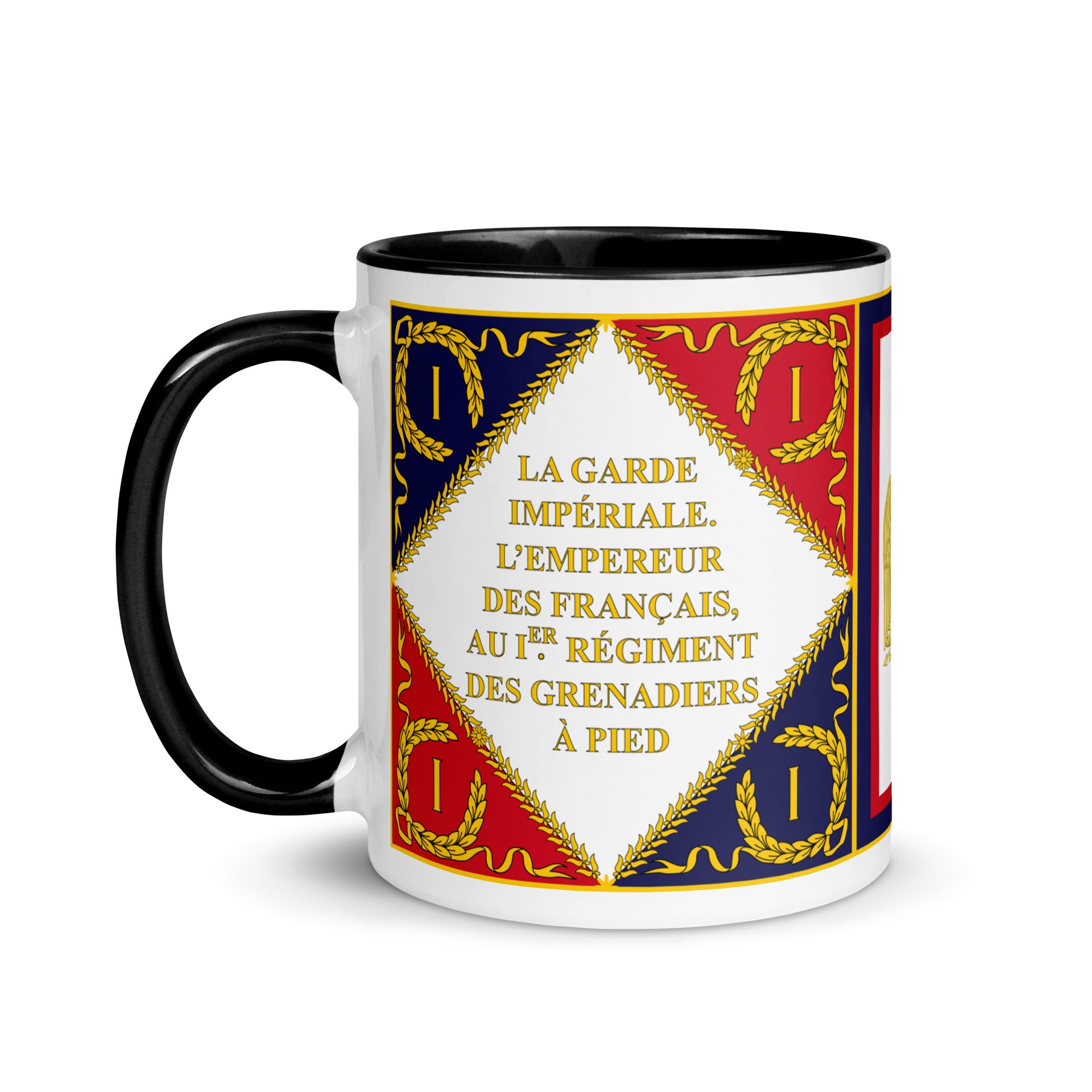 Black mug with he sign of the France Empire Guard