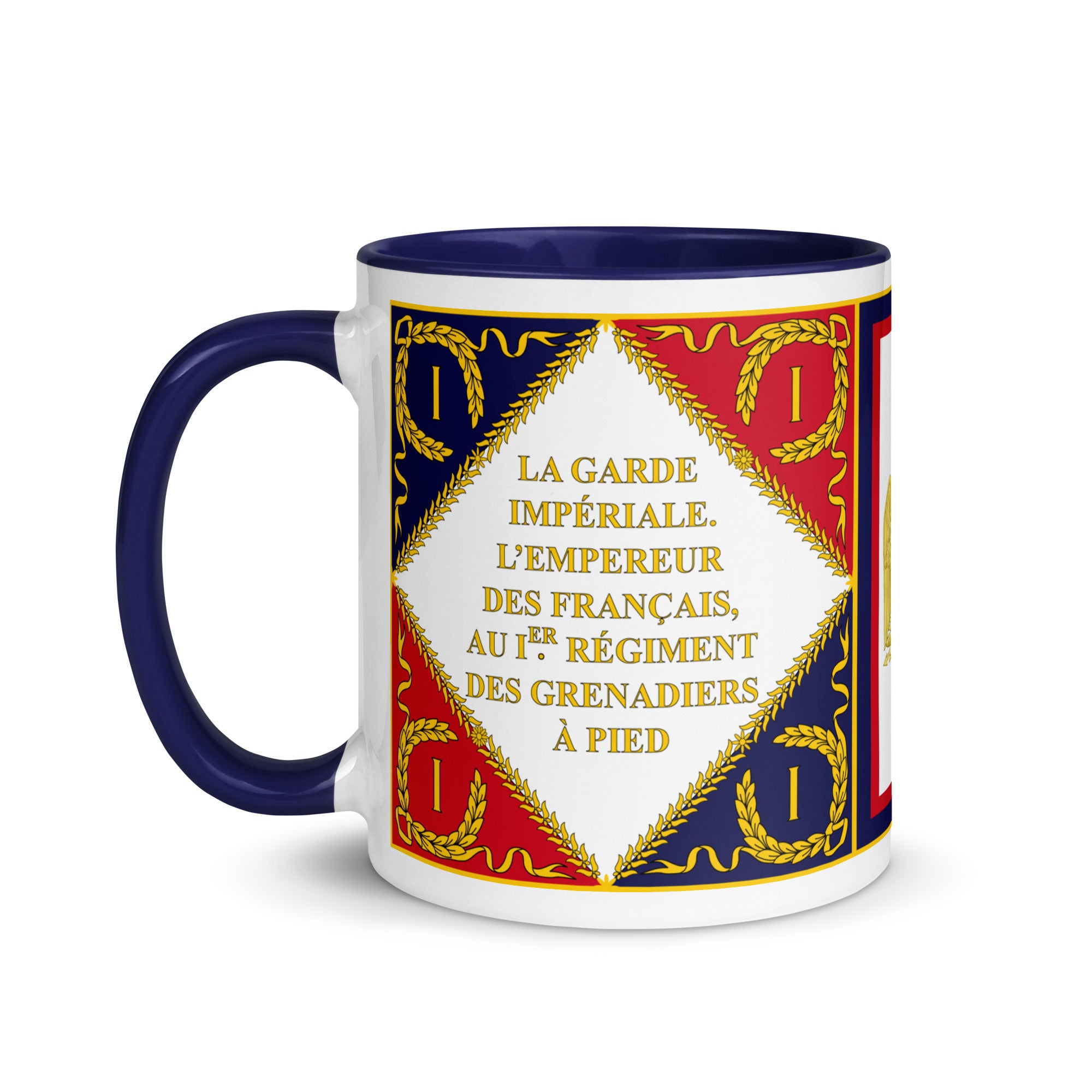 A Mug from the side with La Garde Imperial writing on it